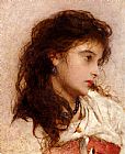 A Gypsy Paintings - A Gypsy Girl by George Elgar Hicks